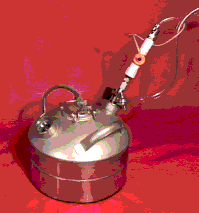 cleaning keg, coupler, flowmeter picture